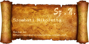 Szombati Nikoletta névjegykártya